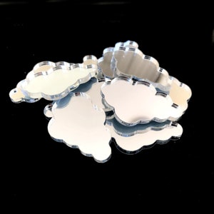 Cloud Shaped Crafting Sets of 10 (Many Colours / Sizes, Personalised Engraving, 2m Holes for Jewellery or hoops for invites)