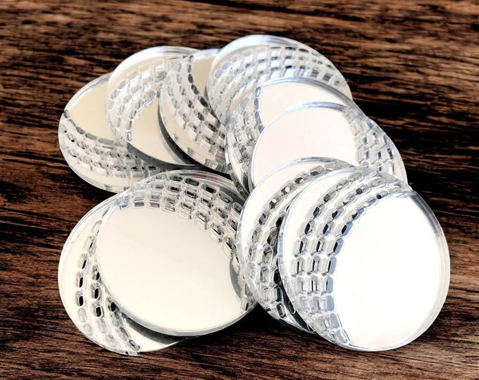 Cricket Ball Acrylic Crafting Mirrors: Custom Colors & Sizes (Pack of 10)