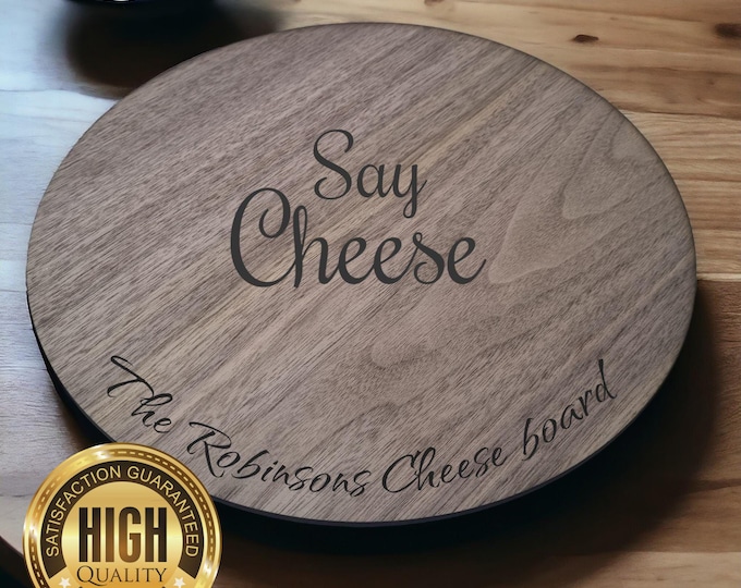 Handcrafted Wooden Lazy Susans with Choice of Oak, Cherry, or Walnut Veneer Finishes - Custom Sizes and Engraving Services Available