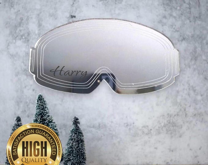 Custom Ski Goggles Shaped Mirrors in Various Colors & Sizes