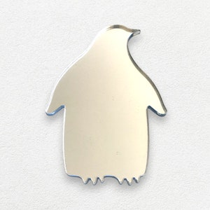 Penguin Shaped Acrylic Mirrors, Bespoke Sizes Made & Engraving Options image 1