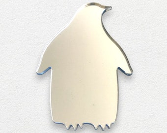 Penguin Shaped Acrylic Mirrors, Bespoke Sizes Made & Engraving Options