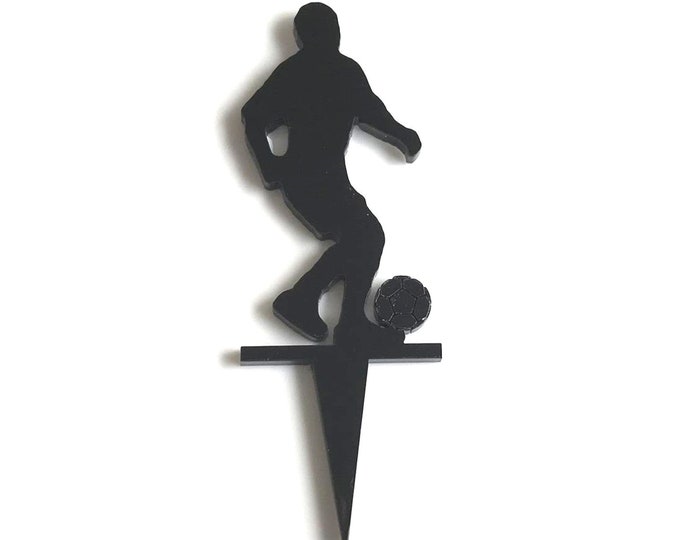 Soccer Player Cake Topper: Custom Acrylic Cupcake Decorations