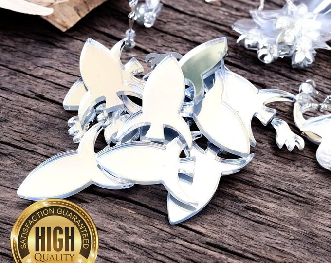 Rocket Shaped Crafting Mirrors, Custom Colours, Woods, Sizes, Shapes, (Holes for Jewellery or hoops for invites) Packs of 10