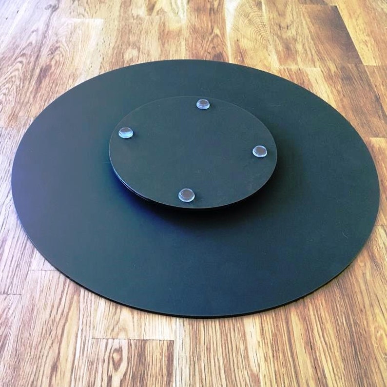 Black Acrylic Lazy Susan Turntable Plate | Etsy