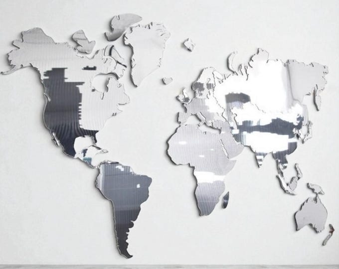 Custom Acrylic Map Mirror – Personalized Country Shape