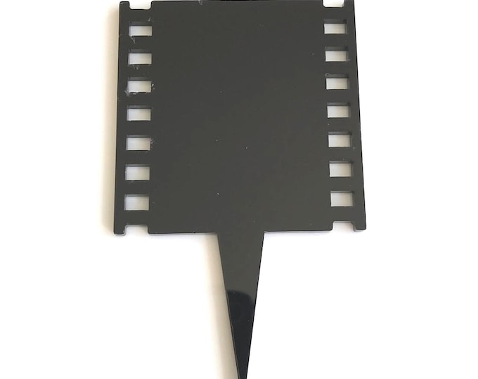 Film Strip Cake Topper: Acrylic Movie Theme Party Decor