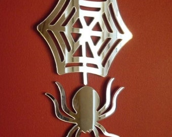 Spider and Web Mirror - 4 Sizes Available, Bespoke Shapes Made