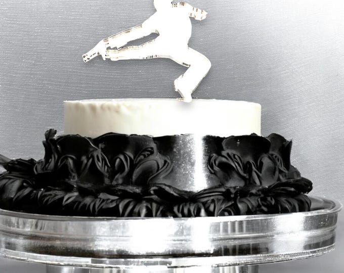 Latin Dancer Acrylic Cake Topper: Bespoke Style, Custom Colors