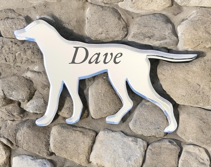 Custom Dog Breed Acrylic Mirror: Personalized Pet Memorial, Garden Decor