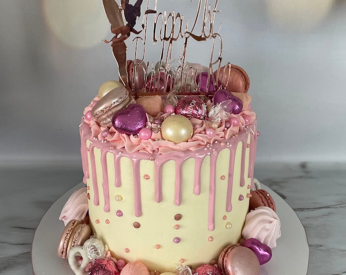 Custom Happy Birthday Cake Topper: Personalized Name & Age