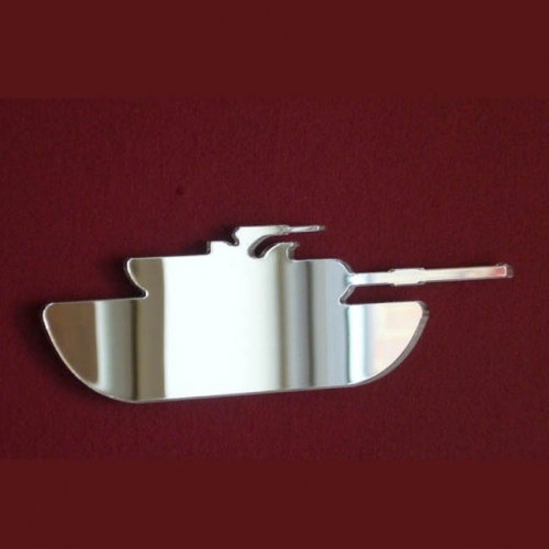 Army Tank Shaped Mirrors 5 Sizes Available, Bespoke Shapes Made image 1
