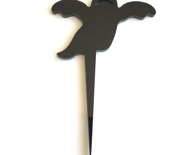 Ghost Cake Topper: Acrylic Halloween Party Decor