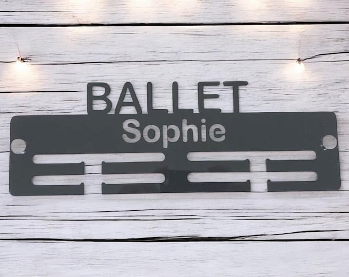 Personalized Ballet Medal Hanger: Custom Name, Sport Decor