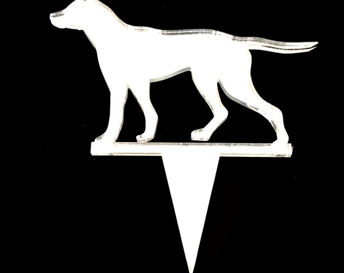 Pointer Dog Cake Topper: Custom Acrylic Cupcake Decorations