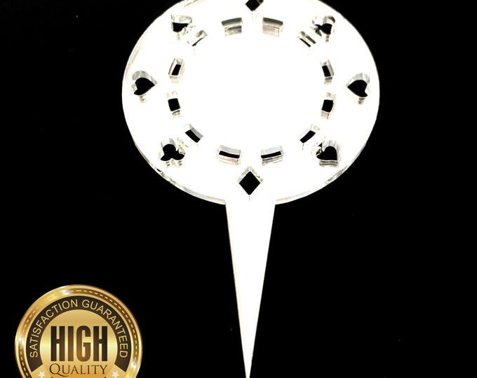 Poker Chip Cake Toppers & Cup Cake Toppers - Several Colour Options Available, Any Bespoke Style Made, Crafting Customised
