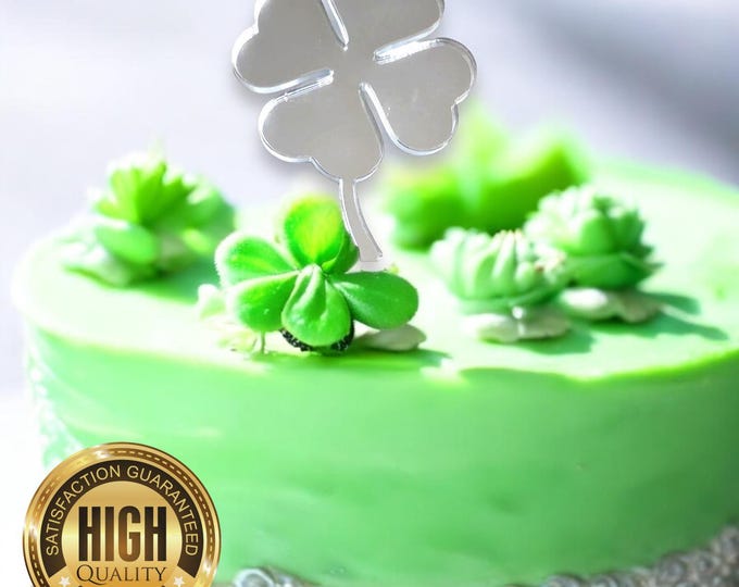 Lucky Clover Shaped Cake Toppers & Cup Cake Toppers - Several Colour Options Available, Any Bespoke Style Made, Crafting Customised