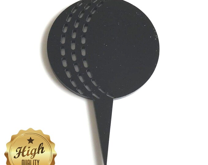 Cricket Ball Shaped Cake Toppers & Cup Cake Toppers - Several Colour Options Available, Any Bespoke Style Made, Crafting Customised