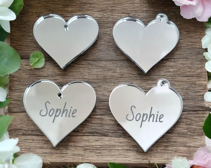 Heart Acrylic Mirror Set (Pack of 10): Custom Craft Shapes