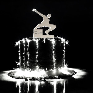 Parkour, Free running Cake Toppers - Custom Colours, Sizes and Engraving Services