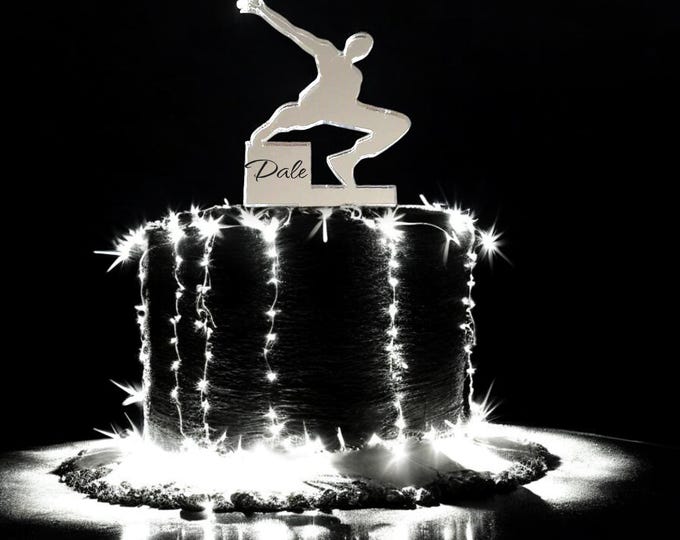 Parkour, Free running Cake Toppers - Custom Colours, Sizes and Engraving Services