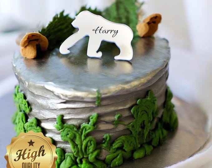 Gorilla Cake Toppers: Custom Acrylic Cupcake Decorations