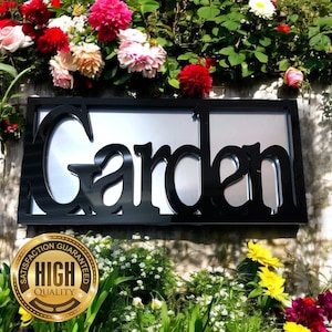 Garden Design Framed Garden Mirrors, Custom Colours, Sizes up to 58cm, Engraving Services (Indoor & Outdoor Use)