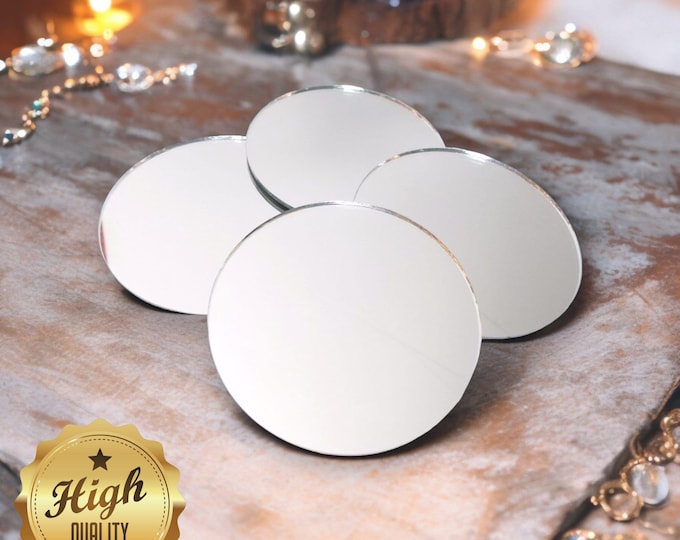 Circle Acrylic Mirror Tiles: Crafting Mosaic Supplies, Custom Colors & Sizes