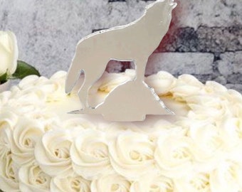 Wolf Shaped Cake Toppers & Cup Cake Toppers - Several Colour Options Available, Any Bespoke Style Made