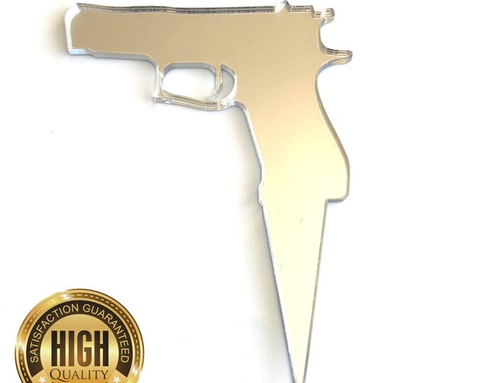 Gun Shaped Cake Toppers & Cup Cake Toppers - Several Colour Options Available, Any Bespoke Style Made, Crafting Customised