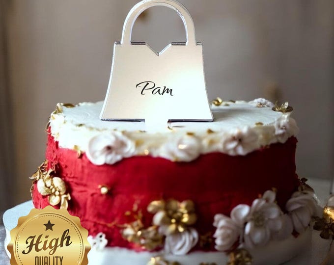Handbag Cake Toppers: Bespoke Acrylic Cupcake Decorations