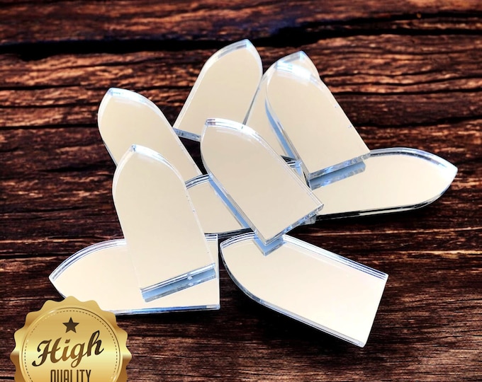 Gothic Arch Acrylic Crafting Mirrors: Custom Colors & Sizes (Pack of 10)