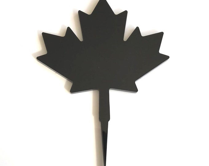 Canadian Maple Leaf Cake Topper: Acrylic Cupcake Decoration