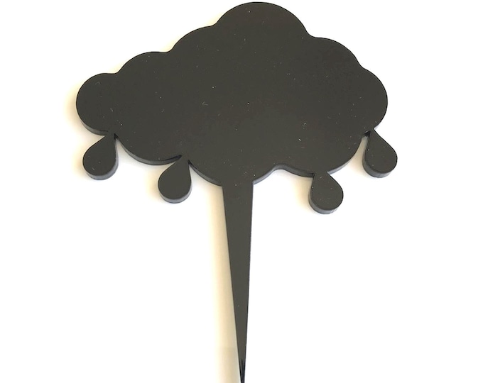 Cloud & Raindrop Cake Topper: Acrylic Cupcake Decoration
