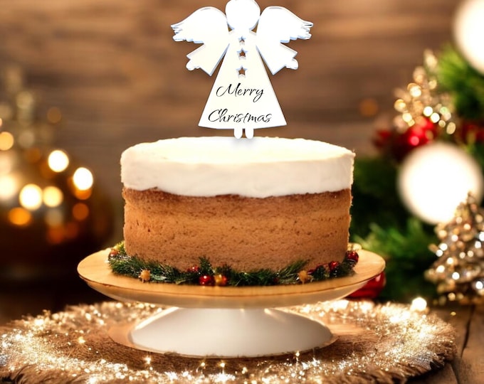 Angel Christmas Cake Toppers - Custom Colours, Sizes, Shapes, Engraving, Crafting Emblems