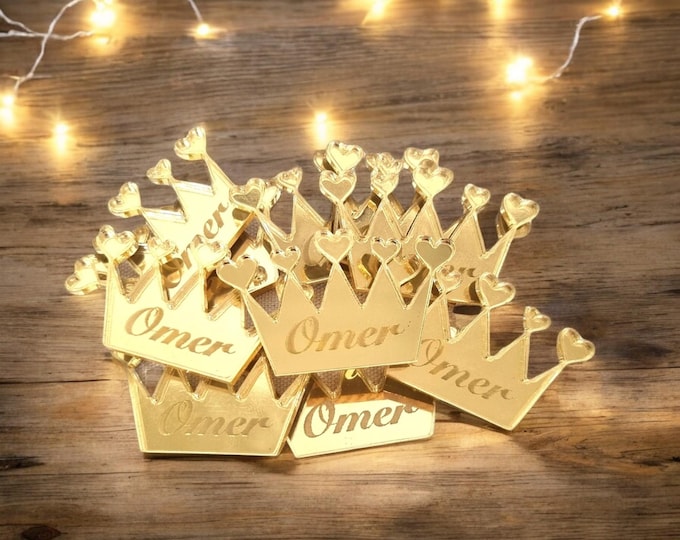 Crown Acrylic Crafting Mirrors: Custom Colors & Sizes (Pack of 10)