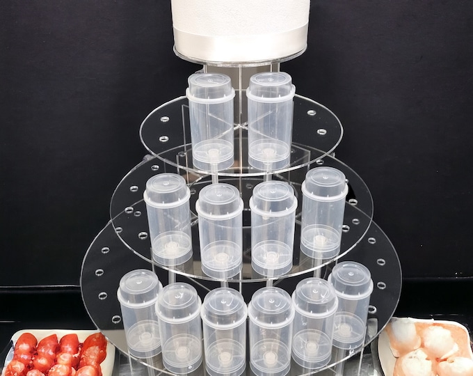 Four Tier Acrylic Cake & Push Pop Stand: Custom Party Display