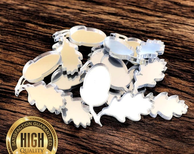 Acorn Crafting Mirrors - Customizable Colors, Sizes, Shapes, Packs of 10 - Perfect for Embroidery, Quilting, and Card Crafting
