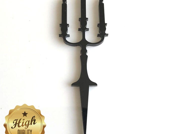 Candelabra Cake Topper: Custom Acrylic Cupcake Toppers