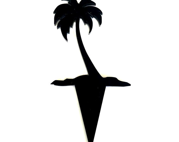 Palm Tree Cake Topper: Acrylic Cupcake Toppers, Bespoke Style