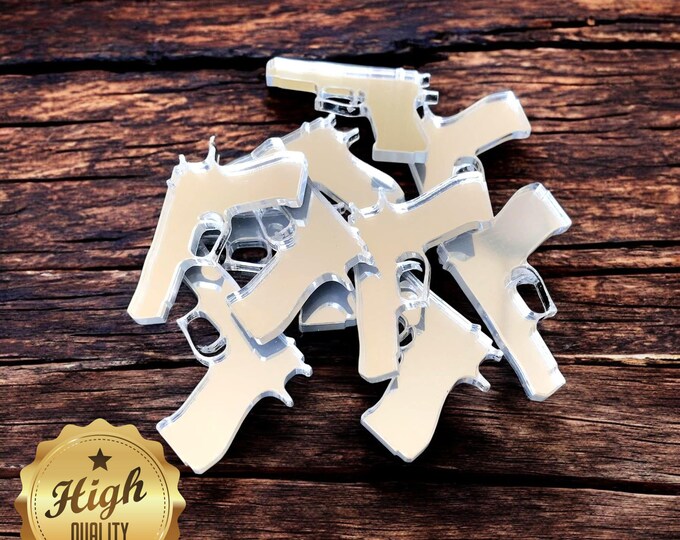 Gothic Cross Shaped Crafting Mirrors, Custom Colours, Woods, Sizes, Shapes, (Holes for Jewellery or hoops for invites) Packs of 10