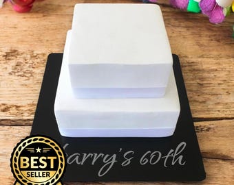 Engraved Acrylic Cake Board: Reusable, Custom Color & Shape