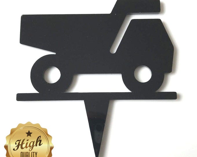 Crafting Custom Dumper Truck Cake Toppers - Various Colour Options, Bespoke Styles Available, Recycled Acrylic, Environmentally Friendly