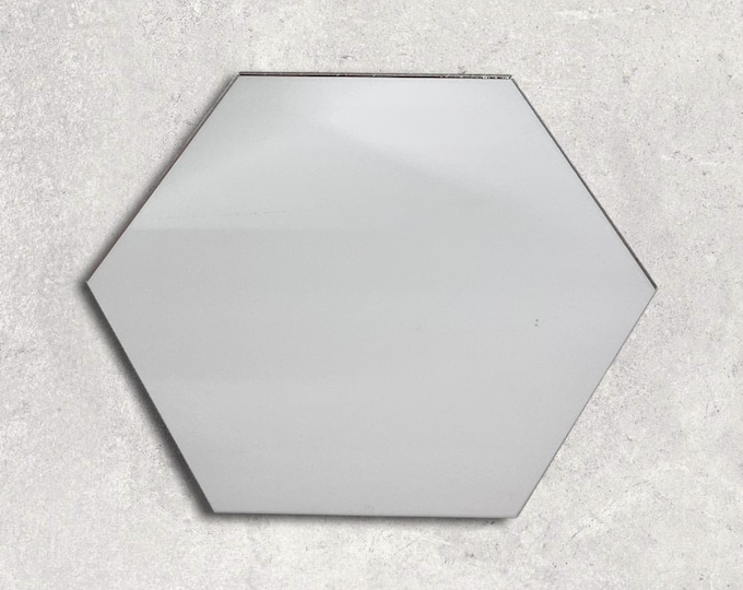 Hexagon Acrylic Craft Mirrors: Shatterproof, Laser Cut Edges