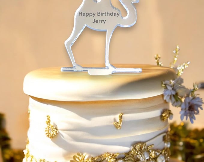 Camel Cake Topper: Custom Acrylic Cupcake Toppers