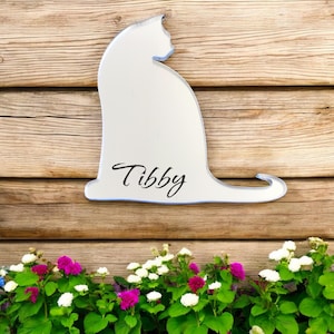 Custom Cat Breed Mirror: Personalized Acrylic Engraved Pet Portrait