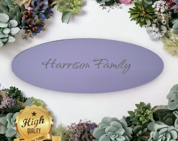 Oval Table Runners in Custom Gloss Matt Finish 3mm Acrylic Colour Choices and Sizes, Bespoke Shapes / Sizes Made, Engraved or Plain