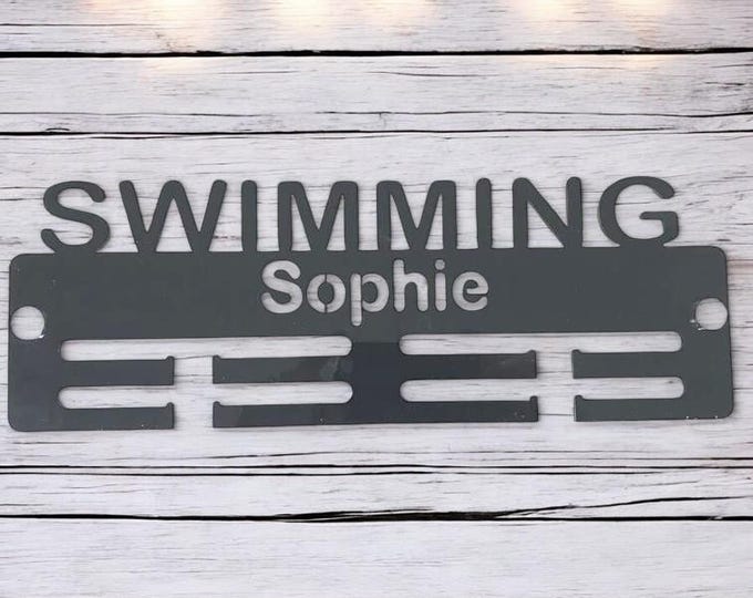 Personalized Swimming Medal Hanger: Custom Sport Display