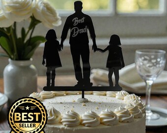 Customizable "Dad" Cake Topper, Laser Cut Acrylic, Eco Friendly Reusable