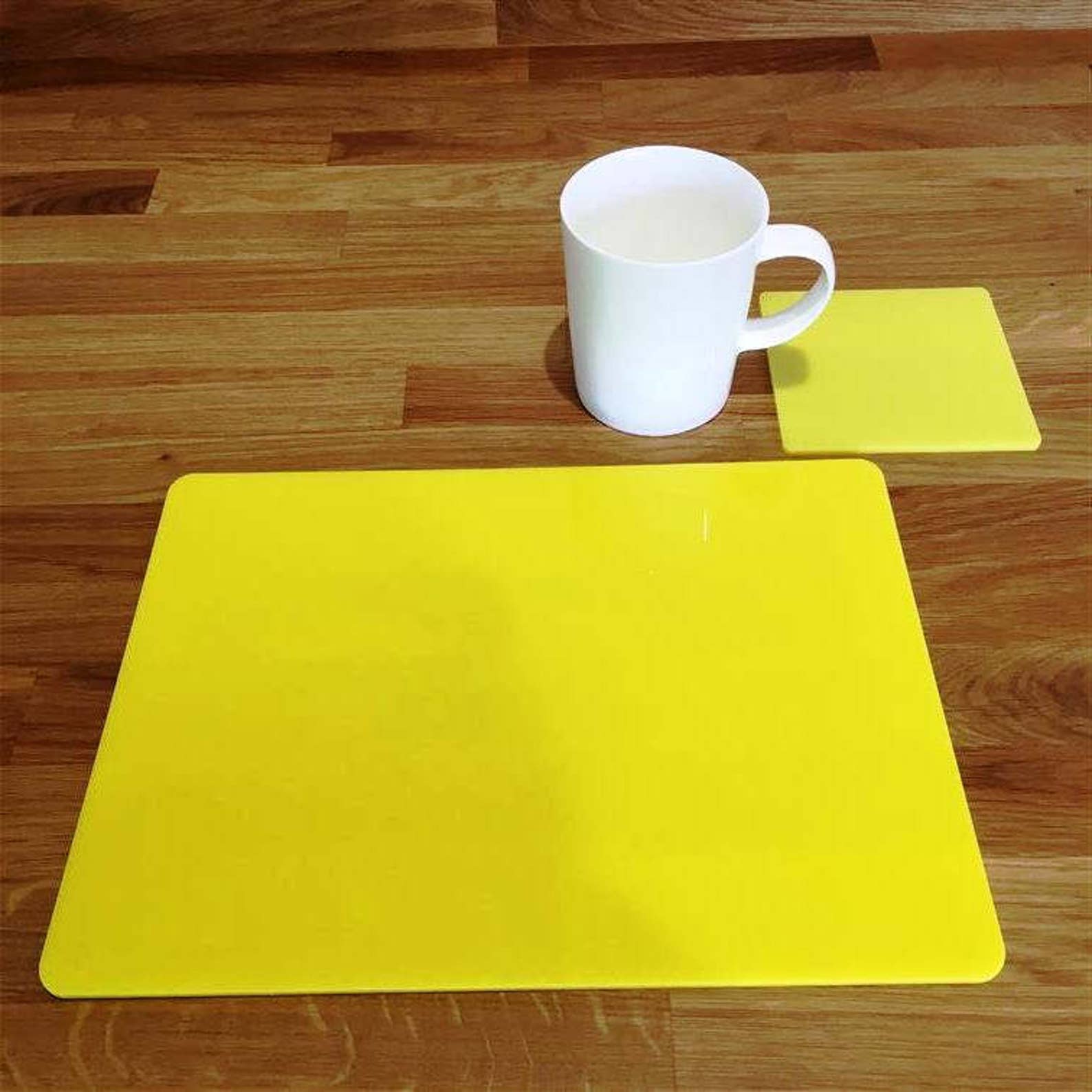 Rectangle Placemats or Placemats & Coasters in Yellow Gloss Etsy